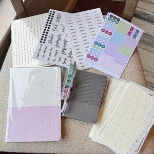 Starter Notebook and Planner Set with Stickers and Stencils